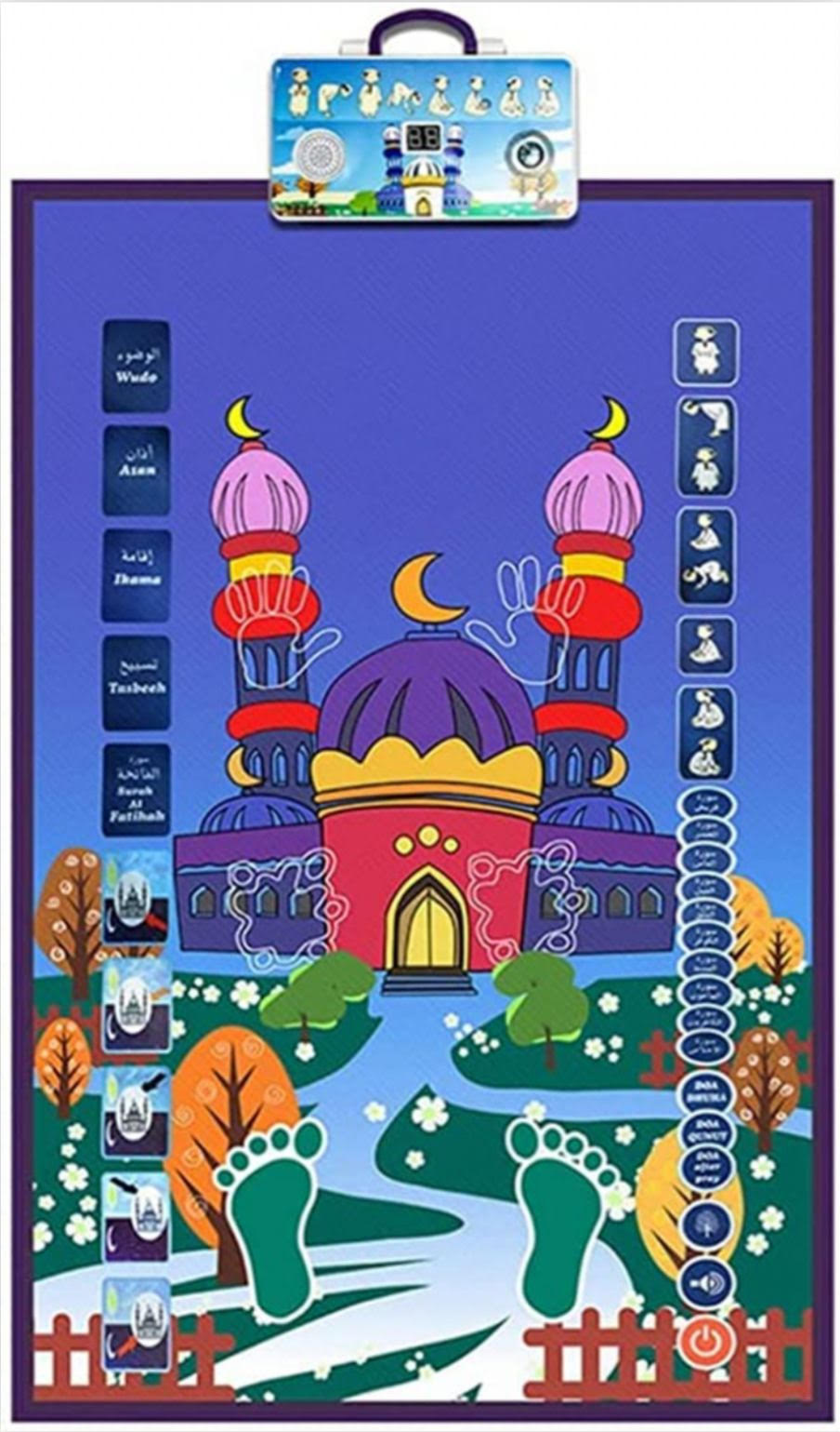 Tapis de prière électronique musulman pour enfants, tapis de culte